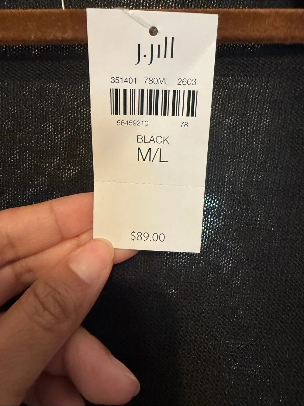 J. Jill Black Open-Front Poncho Sweater - Picture 4 of 5
